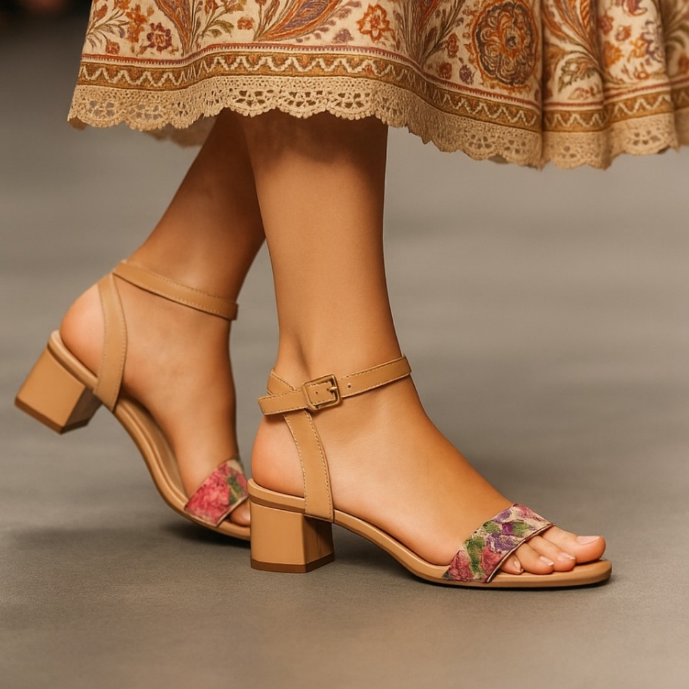 Capelli Rossi -  NWOT - Ankle Strap Sandals - Leather made in Brazil